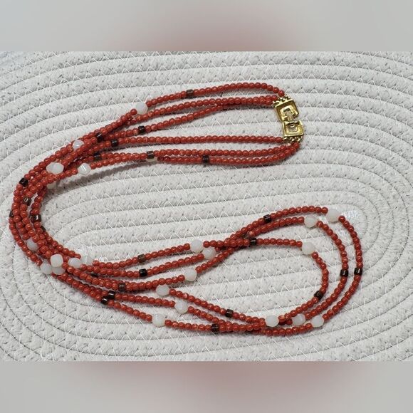 Monet beaded tripple stranded long necklace - Picture 2 of 10